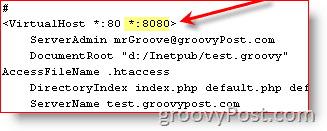 Konfigurasikan Apahce untuk menggunakan Banyak Port:: groovyPost.com