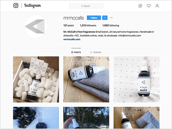 Tyler J. McCall memiliki profil Instagram untuk produk yang biasa dia jual, Wewangian Halus Mr. McCall.