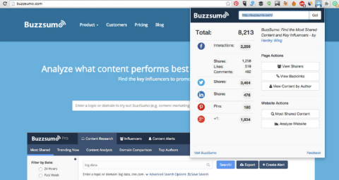 buzzsumo google chrome extension untuk jumlah saham twitter