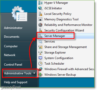 Tangkapan layar - Windows Server 2008 Launch Server Manager