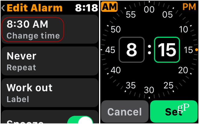 Ubah Alarm di Apple Watch