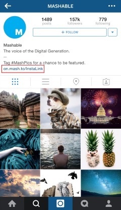 Dorong pengguna untuk mengklik link yang akan mengarahkan mereka ke artikel yang terkait dengan foto Instagram.