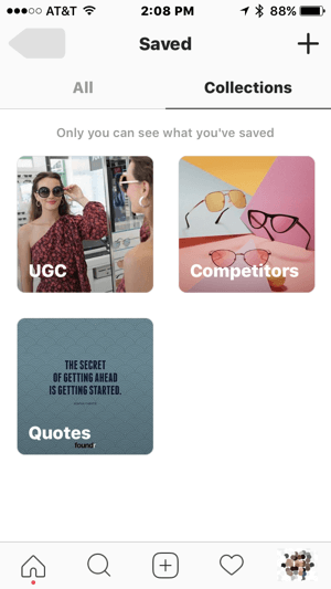 Buat koleksi yang membantu Anda merampingkan tugas pemasaran di Instagram.