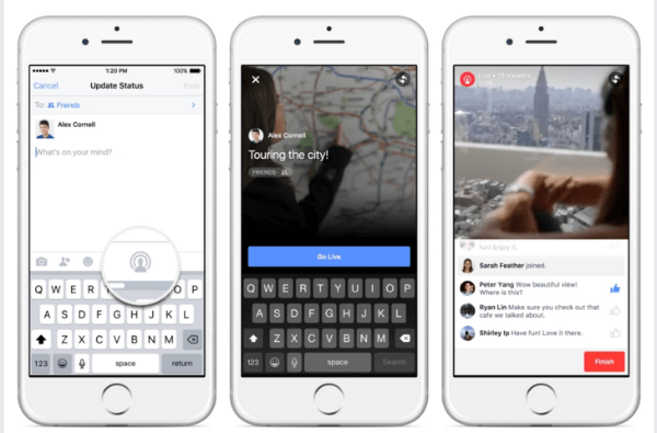 facebook memperluas video langsung di iphone