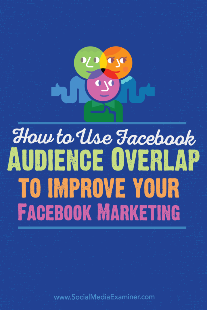 Cara Menggunakan Tumpang-Tindih Pemirsa Facebook untuk Meningkatkan Pemasaran Facebook Anda: Penguji Media Sosial