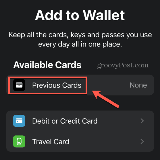 aplikasi dompet kartu sebelumnya