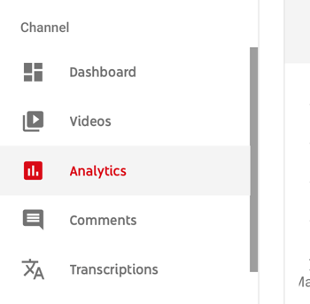 Cara menggunakan serial video untuk mengembangkan saluran YouTube Anda, opsi menu untuk analitik YouTube