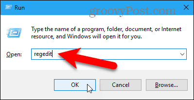 Buka Peninjau Suntingan Registri di Windows 10