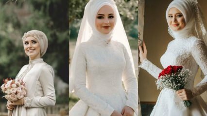 Model ikat kepala pengantin dalam mode hijab 2019 