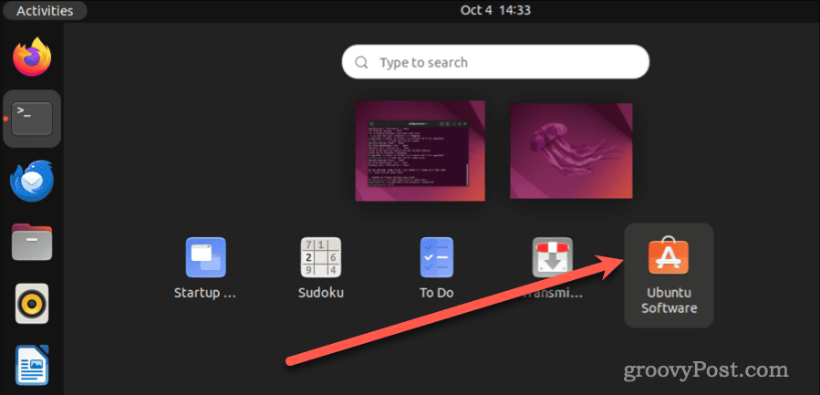 Klik Perangkat Lunak Ubuntu
