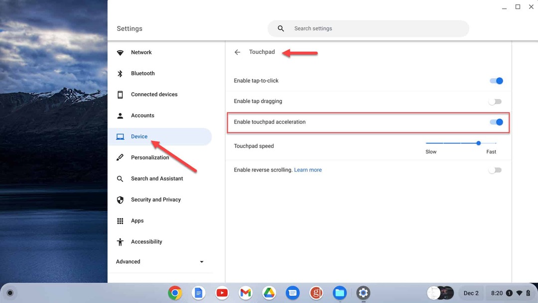 Touchpad Tidak Berfungsi di Chromebook