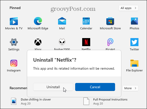 Verifikasi Hapus Instalasi Aplikasi Microsoft Store