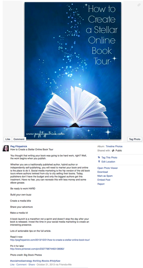 dioptimalkan posting gambar tur buku facebook