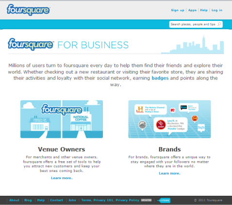 foursquare untuk bisnis