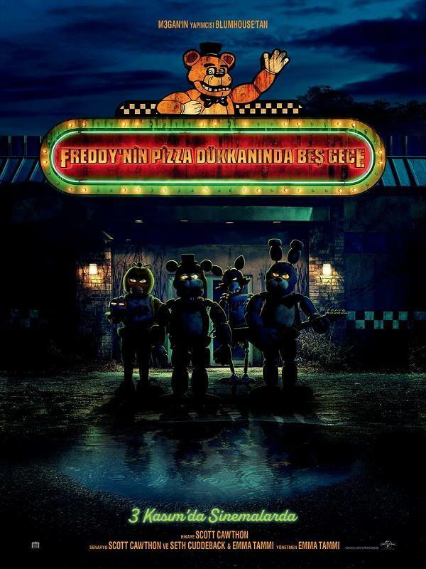 Poster film Lima Malam di Freddy's Pizza