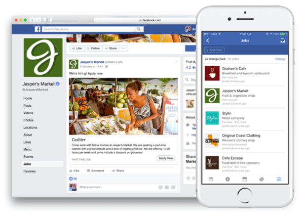 Facebook meluncurkan fitur baru yang memungkinkan posting pekerjaan dan lamaran langsung di Facebook.