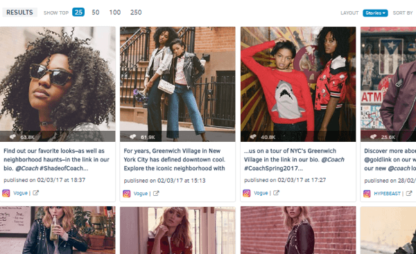 Anda juga dapat melihat postingan Instagram merek yang paling menarik selama seminggu terakhir.