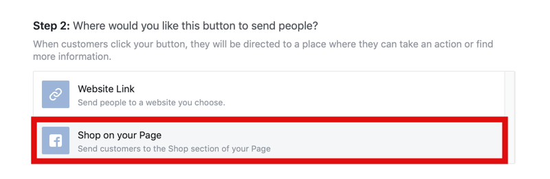 langkah 2 cara menambahkan tombol Belanja Sekarang ke halaman Facebook untuk Belanja Instagram