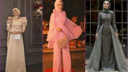 Gaun malam hijab terindah yang bisa Anda pakai untuk pernikahan musim dingin