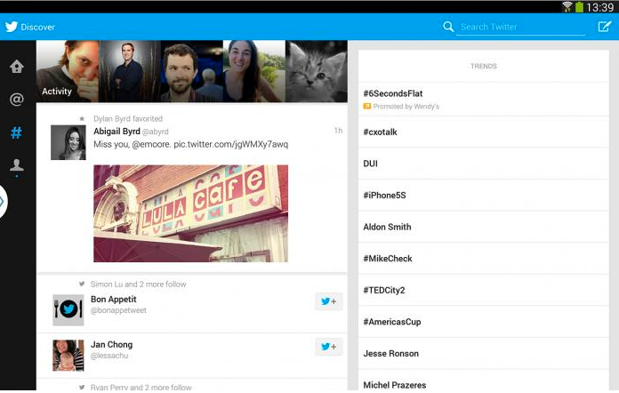 twitter untuk tablet android