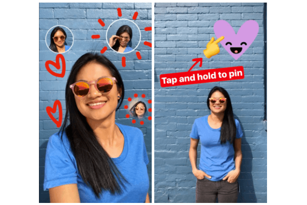Instagram meluncurkan fitur baru yang disebut Pinning yang memungkinkan pengguna untuk mengubah foto atau teks apa pun menjadi stiker untuk video atau gambar Instagram Stories mereka, bahkan selfie.