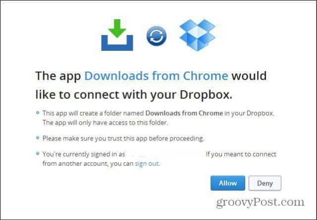 unduh ke dropbox izinkan