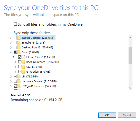 Cara Memilih Folder OneDrive Yang Disinkronkan di Jendela 10