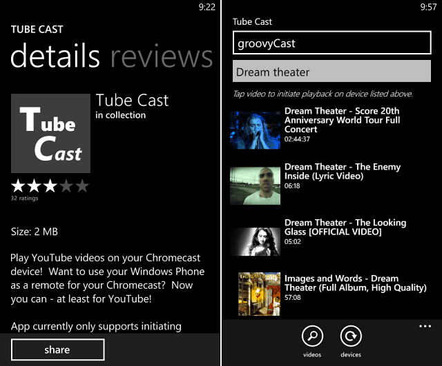 Kirim Video YouTube ke Chromecast dari Windows Phone