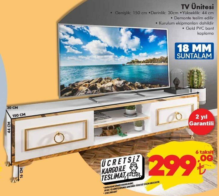 Bagaimana cara membeli unit televisi chipboard yang dijual di Şok? Fitur unit Shock TV