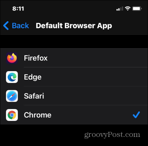 pilih browser iPhone