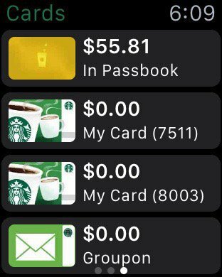 Kartu Starbucks - Jam tangan Apple
