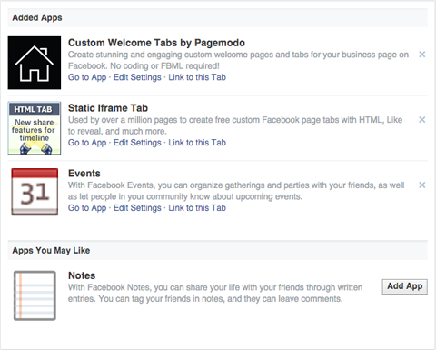 pengaturan aplikasi halaman facebook