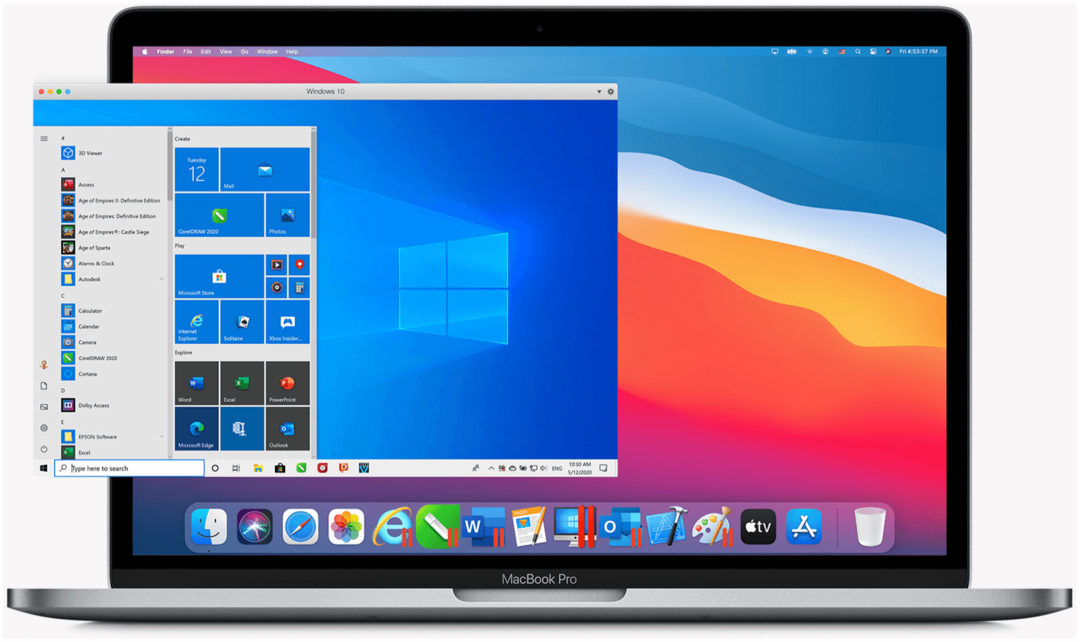 Windows 10 di M1 Mac Parallels Desktop 16 untuk Mac