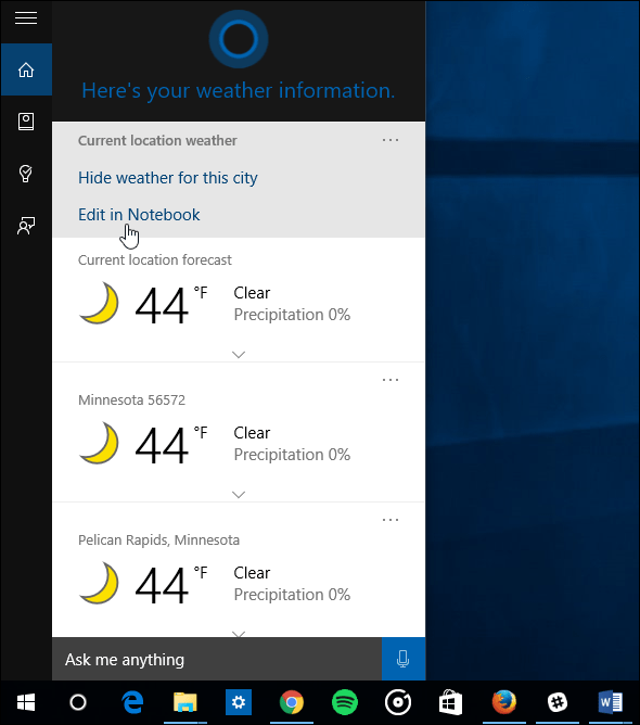 Windows 10 Tip: Jadikan Cortana Show Weather untuk Banyak Kota